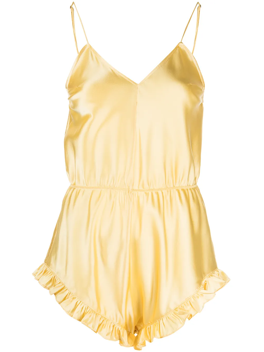 

Fleur Du Mal Teddy ruffled all-in-one - Yellow