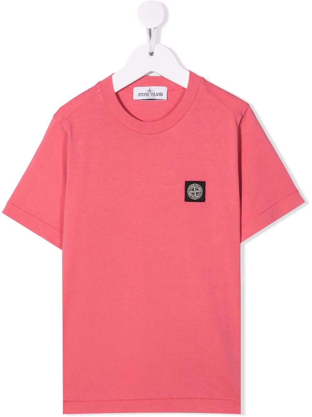 

Stone Island Junior playera con parche del logo - Rosado