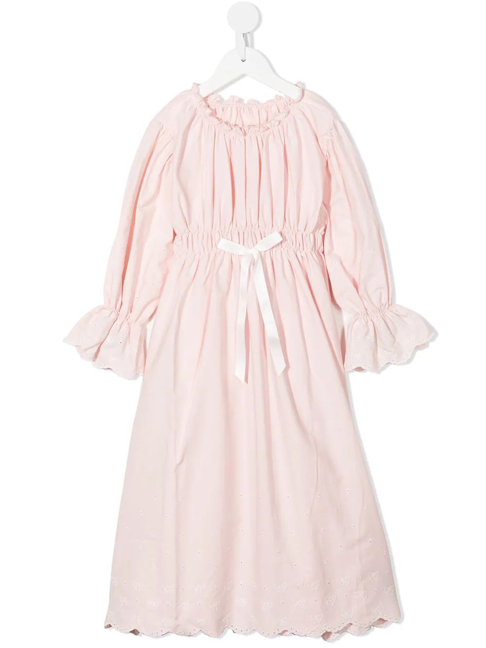 

Amiki long-sleeved ruffle flared dress - Pink