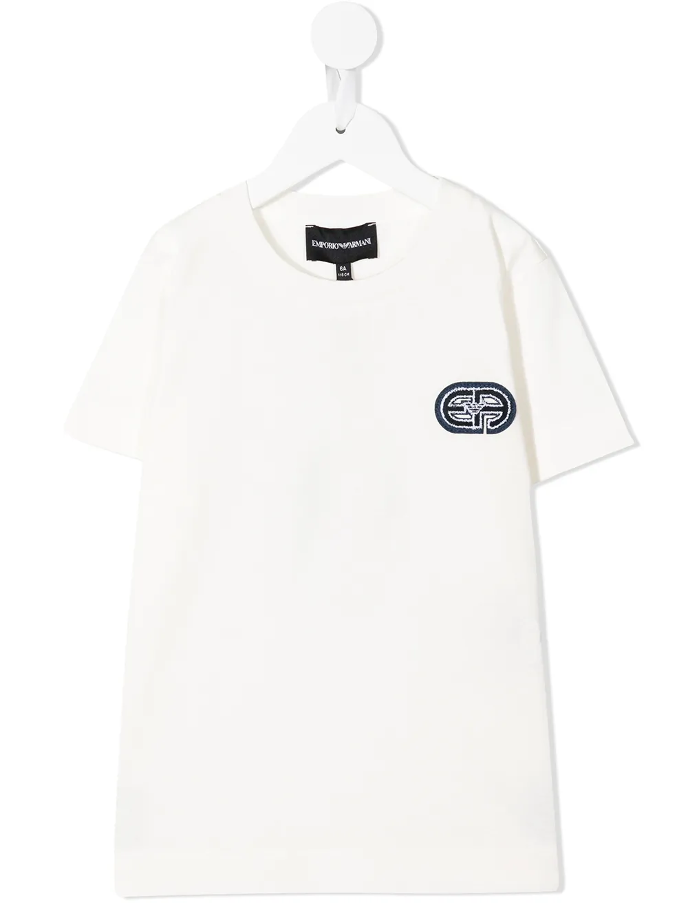 

Emporio Armani Kids playera con parche del logo - Blanco