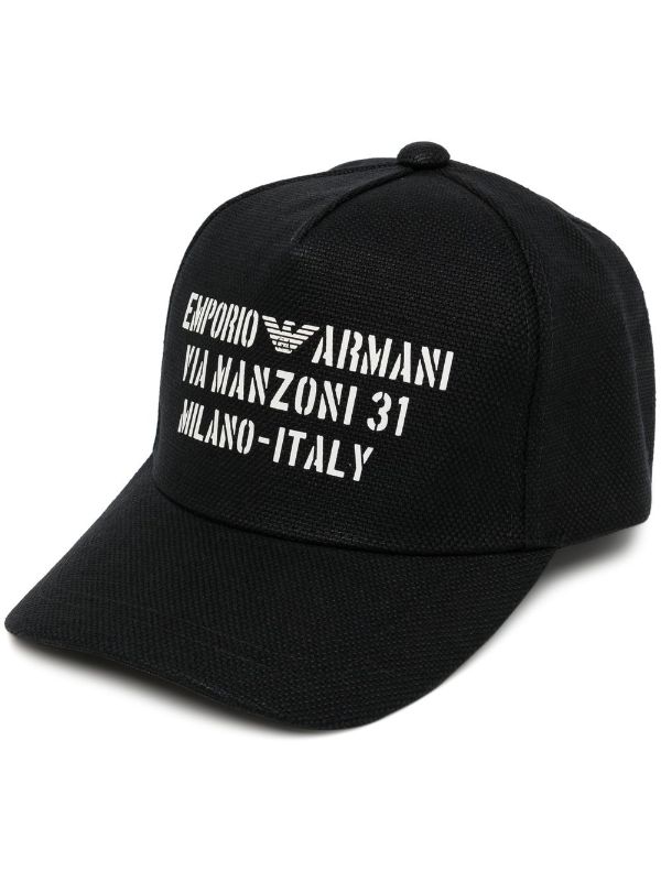 armani all over print cap