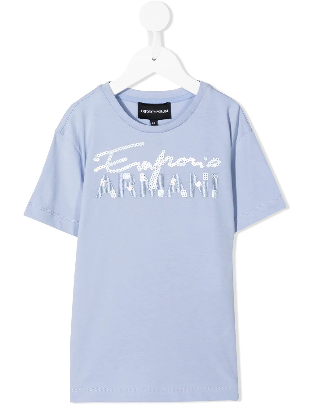 

Emporio Armani Kids playera con logo estampado - Azul