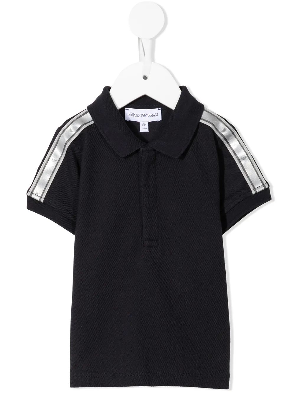 

Emporio Armani Kids playera tipo polo con detalle del logo - Azul