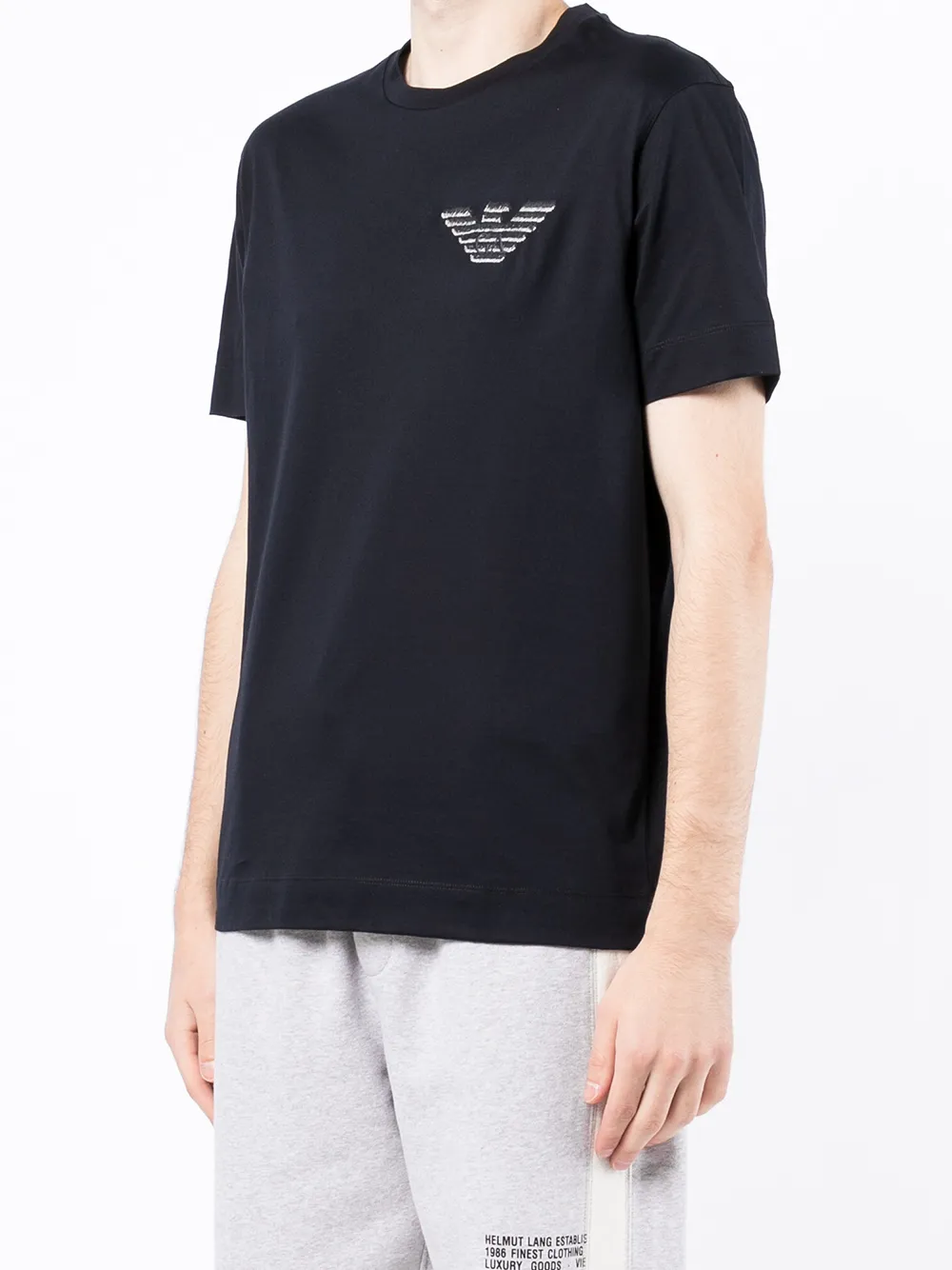 фото Emporio armani футболка с вышитым логотипом