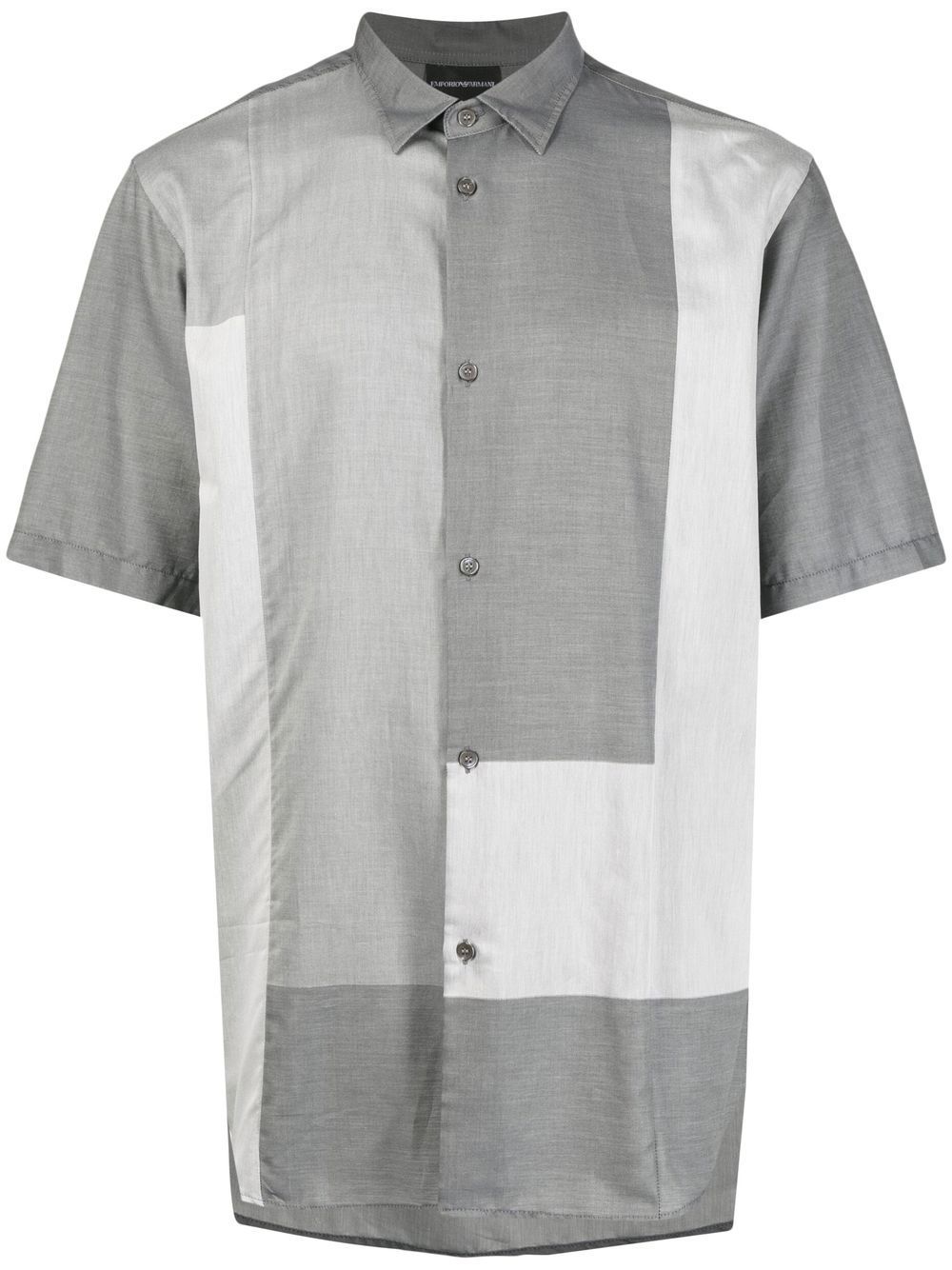 

Emporio Armani playera con diseño color block - Gris