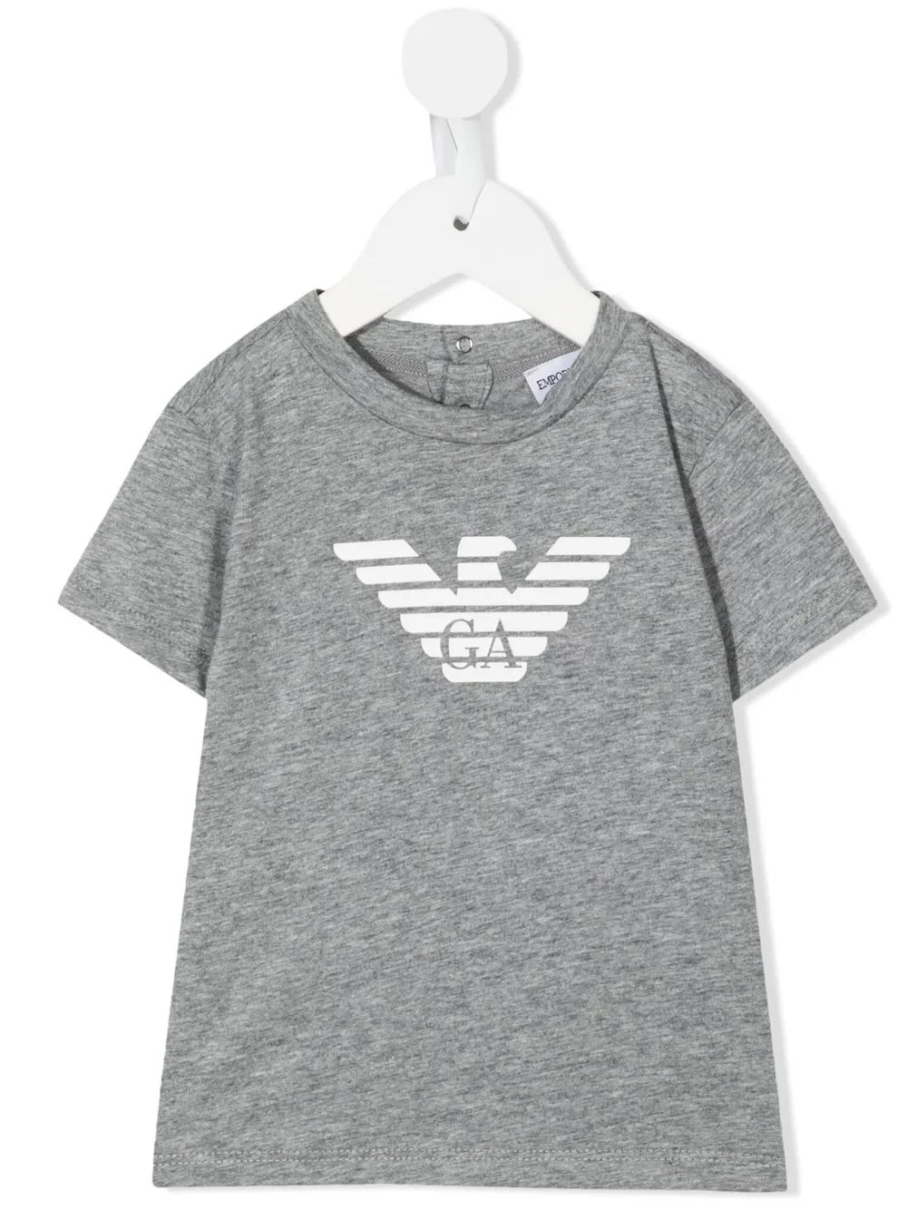 

Emporio Armani Kids playera con logo estampado - Gris