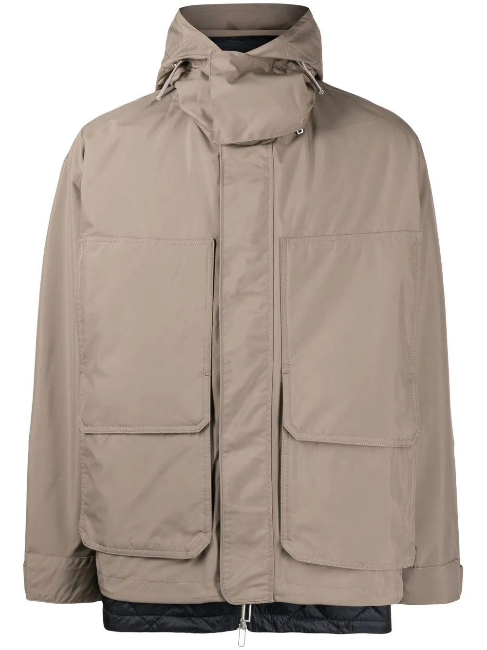 

Emporio Armani high-neck down jacket - Brown