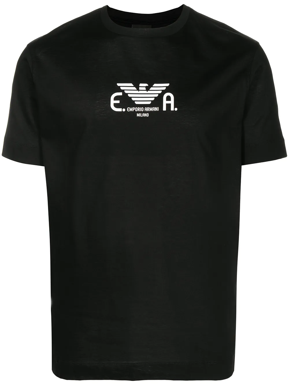 

Emporio Armani eagle logo-print cotton T-shirt - Black