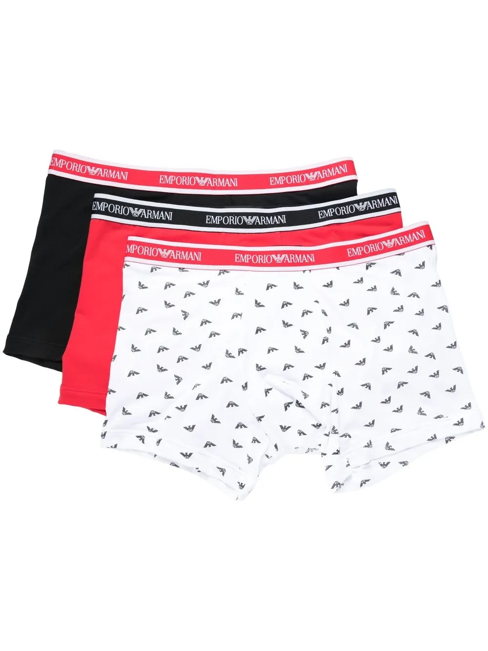 

Emporio Armani logo-waistband cotton boxers - Red