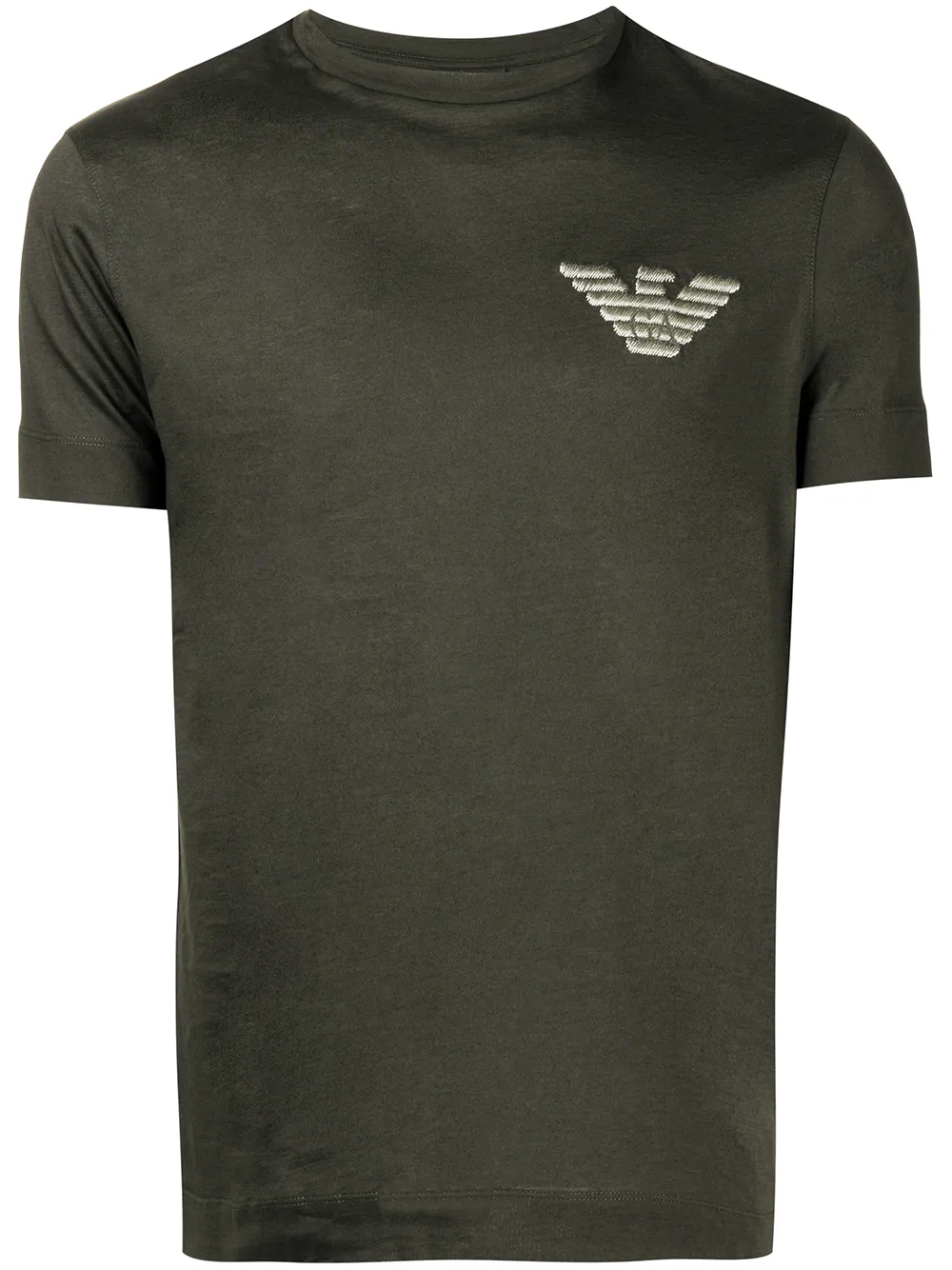 

Emporio Armani Eagle embroidered-logo T-shirt - Green