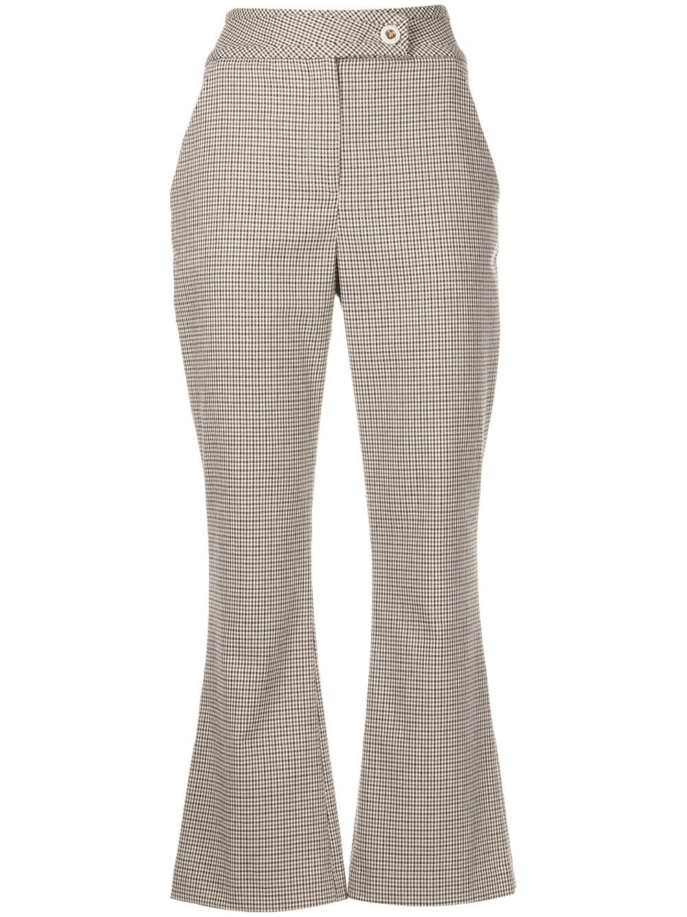 

Veronica Beard Chilam flared cropped trousers - Neutrals