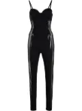 Fleur Du Mal jersey mesh catsuit - Black