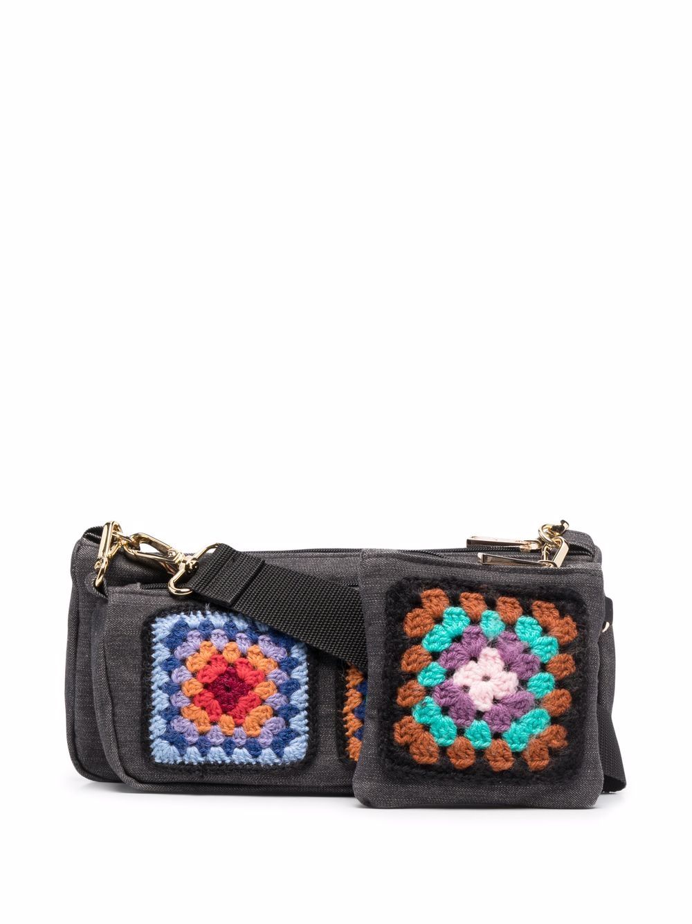 фото La milanesa crochet-panel shoulder bag