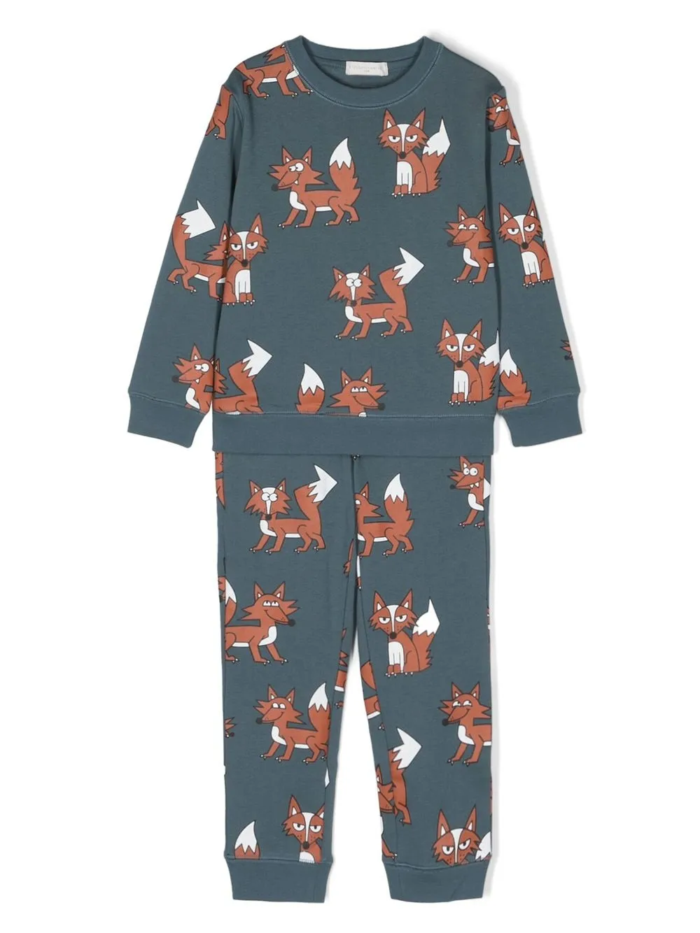 

Stella McCartney Kids traje deportivo con zorro estampado - Azul