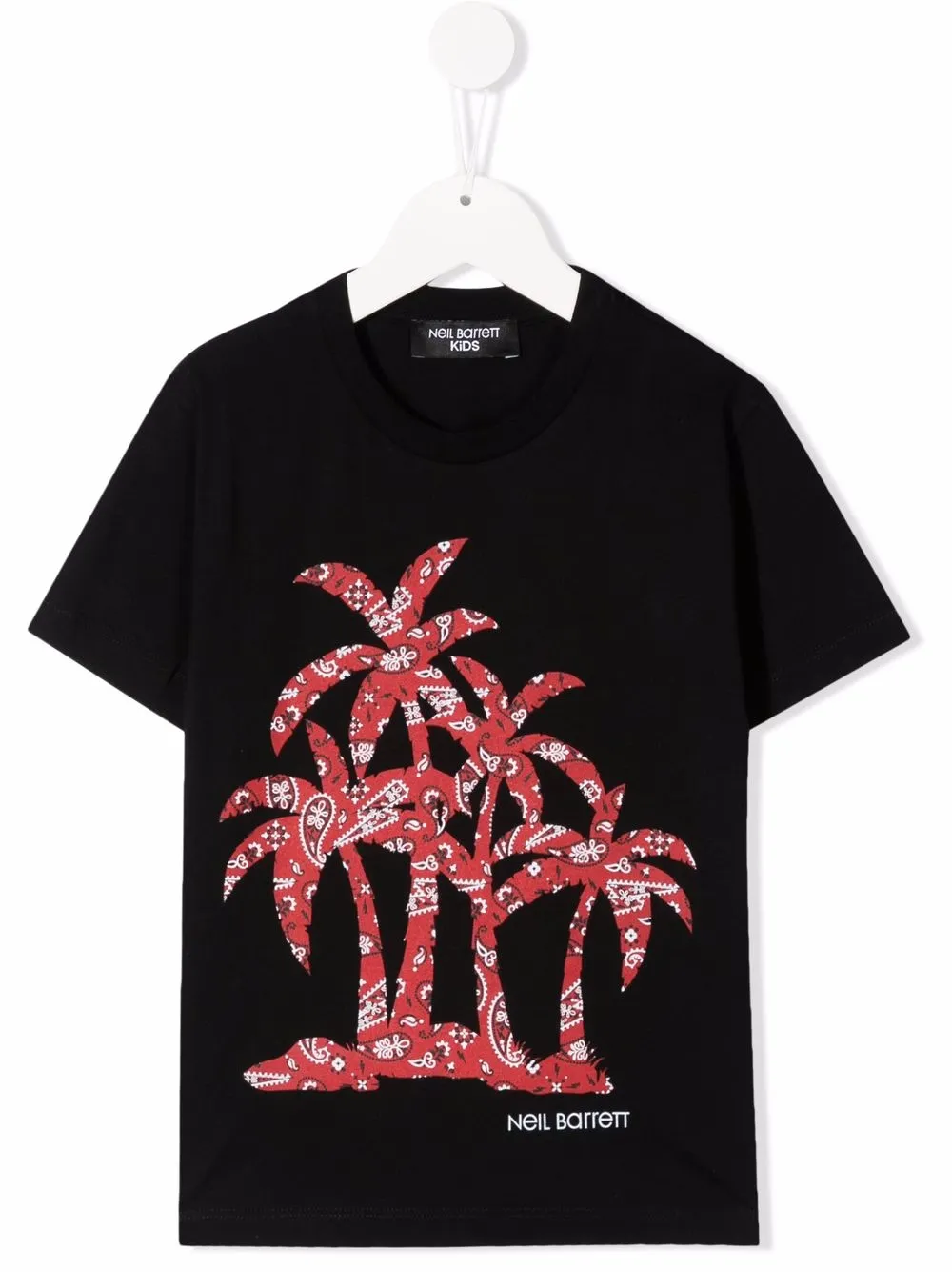 

Neil Barrett Kids playera con estampado de palmeras - Negro