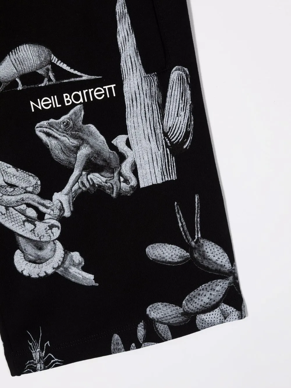 фото Neil barrett kids спортивные шорты с графичным принтом