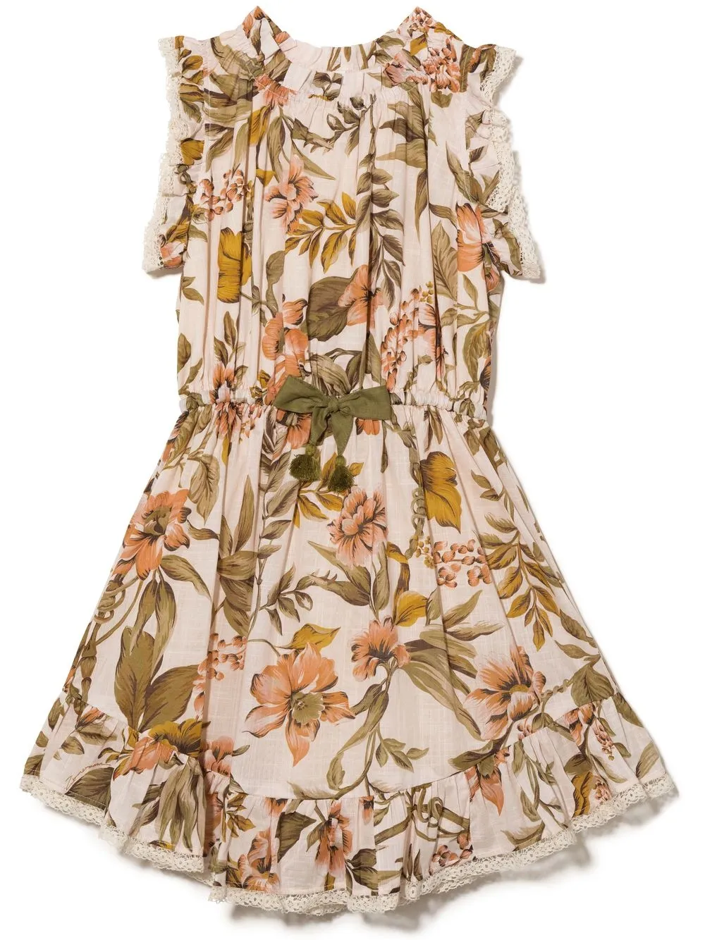 

ZIMMERMANN Kids vestido midi Anneke con estampado floral - Rosado