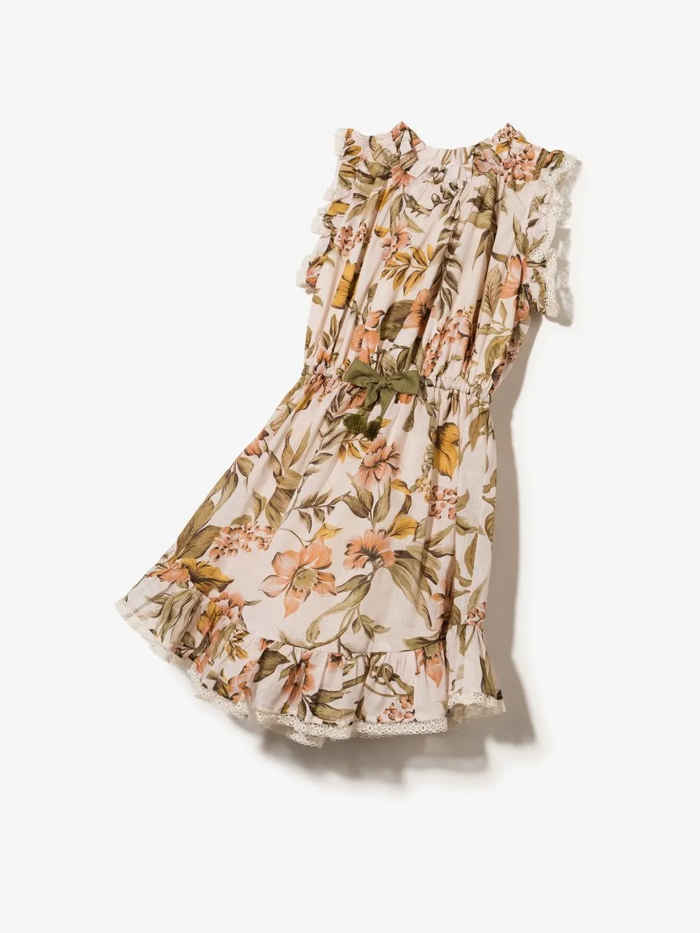 ZIMMERMANN Kids Midi-jurk met bloemenprint - Roze