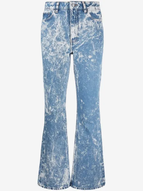 GANNI bleach-effect jeans