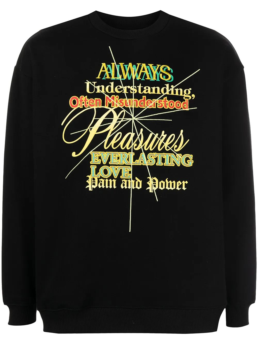 

Pleasures sudadera con logo estampado - Negro