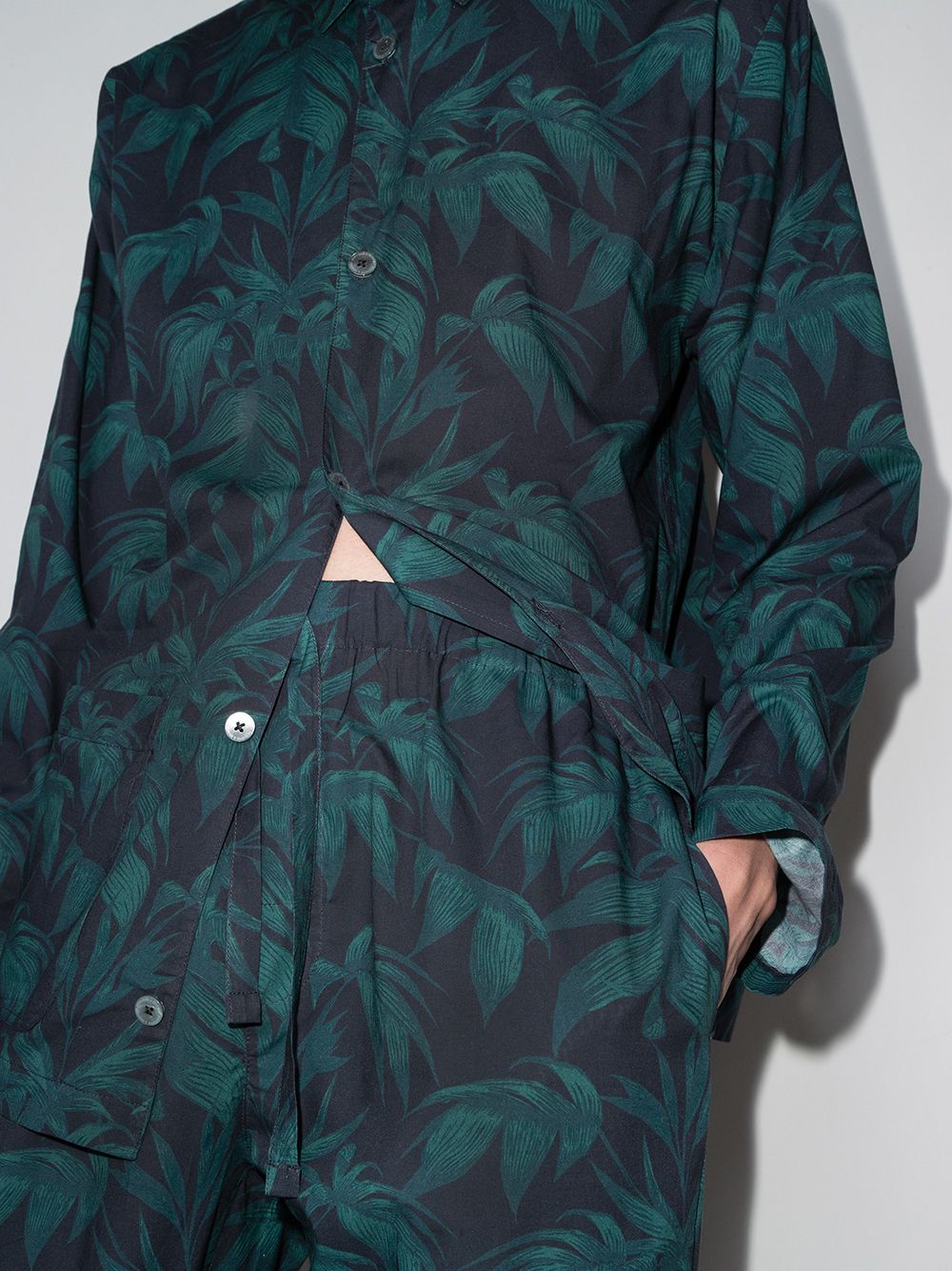 фото Desmond & dempsey byron tropical-print pajama set