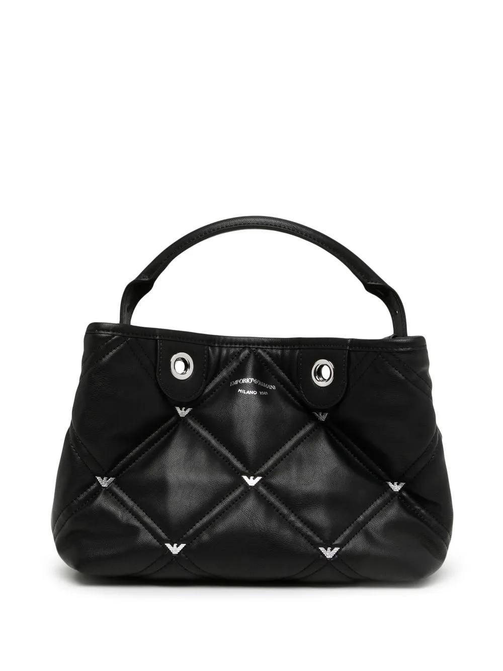 

Emporio Armani quilted logo-plaque shoulder bag - Black