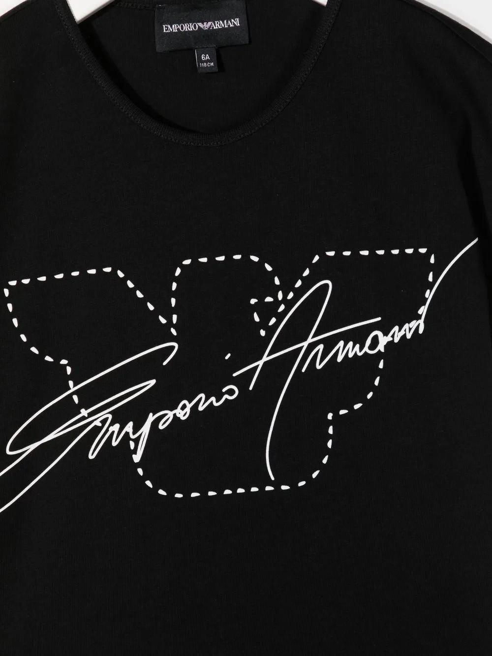 Emporio Armani Set Of 2 Printed Cotton Jersey T-shirts In White