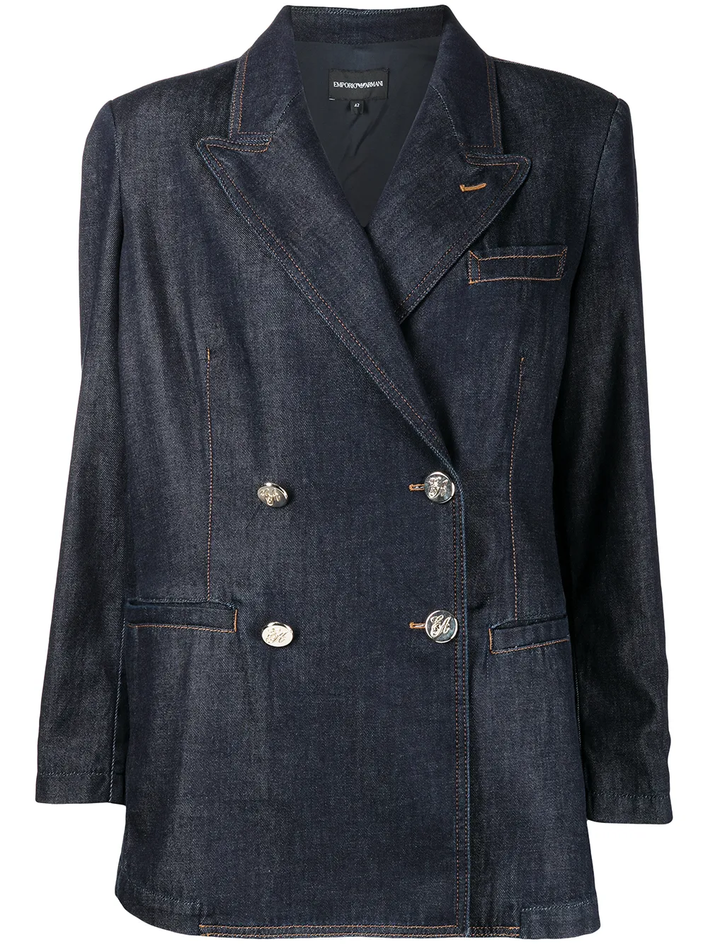 Emporio Armani double-breasted Denim Blazer - Farfetch