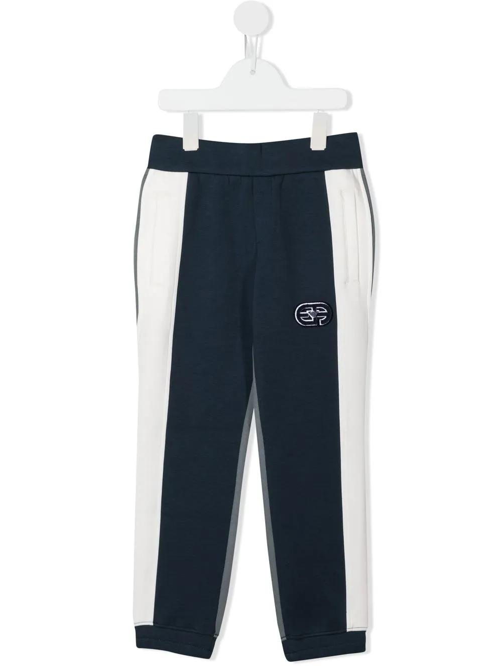 

Emporio Armani Kids pants con diseño color block - Azul