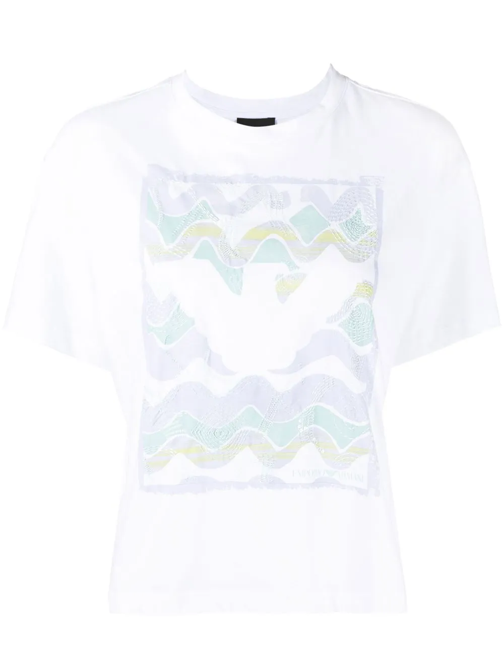 

Emporio Armani playera con estampado gráfico - Blanco