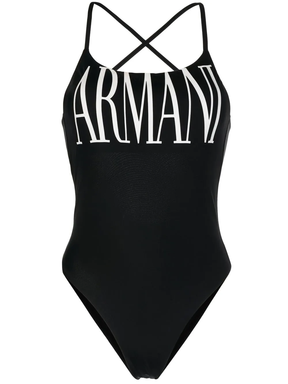 

Emporio Armani logo-print detail body - Black