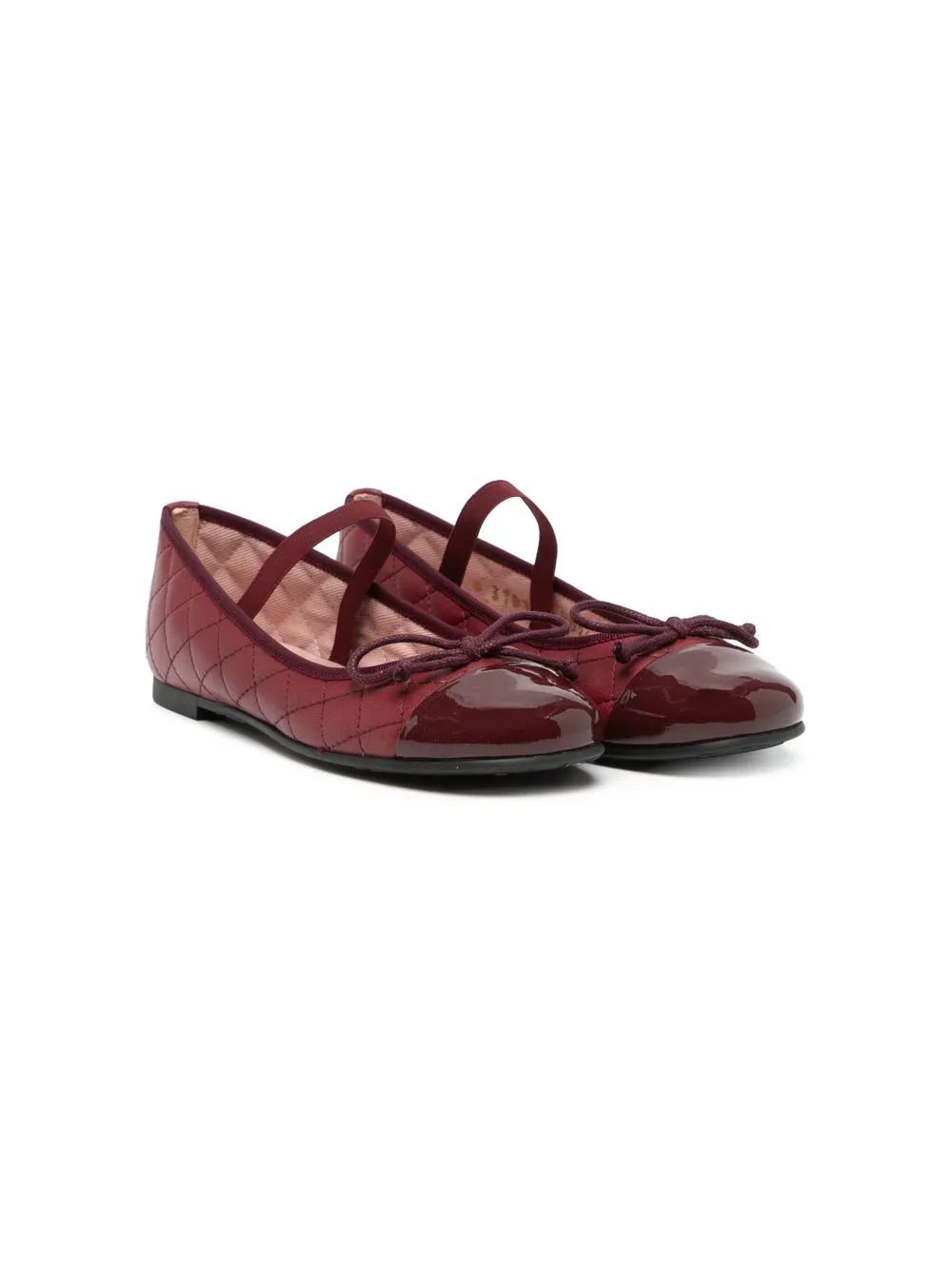 

Pretty Ballerinas Kids shiny toe-cap ballerina shoes - Red