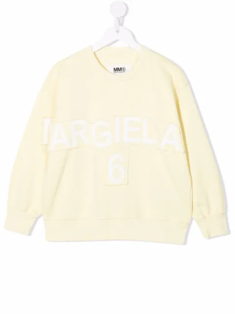 MM6 Maison Margiela Kids logo-print cotton jumper