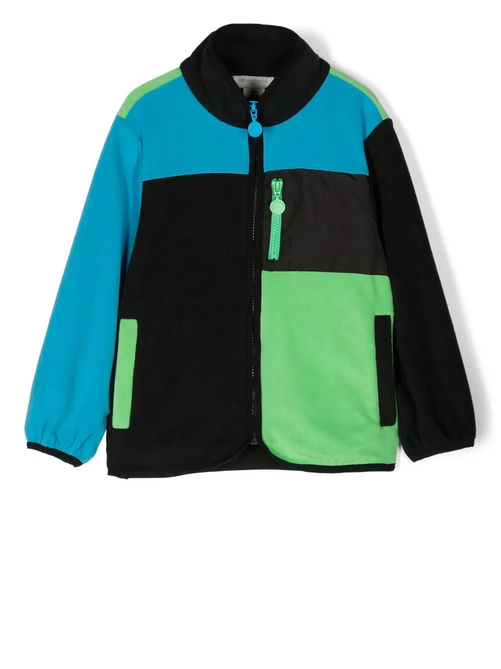 

Stella McCartney Kids colour-block zip-up jacket - Black