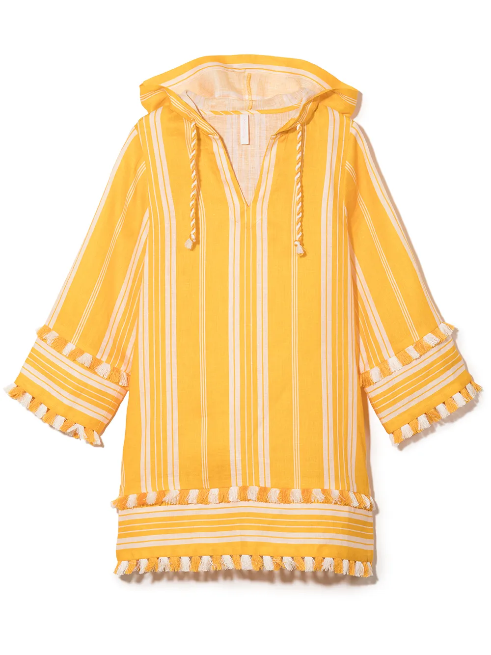 

ZIMMERMANN Kids striped hooded dress - Yellow