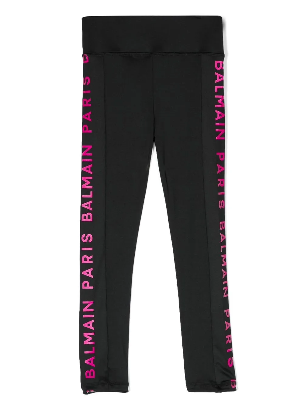 

Balmain Kids logo-print high-waisted leggings - Black
