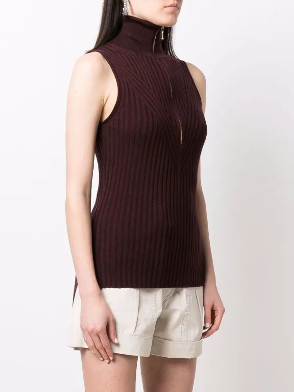 GANNI rib-knit Vest Top - Farfetch