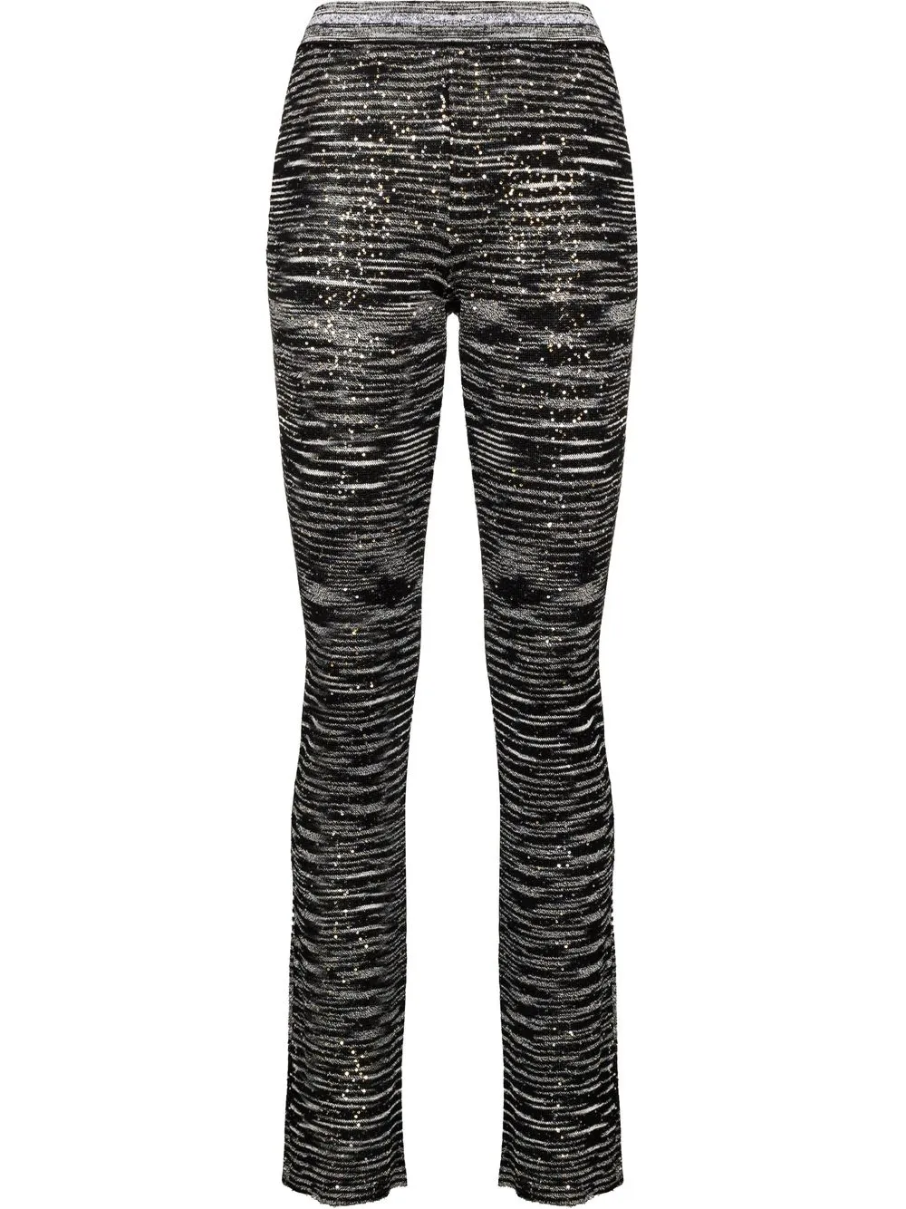 

Missoni sequin stripe knitted trousers - Black