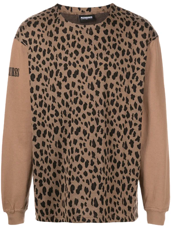 Shop Pleasures leopard-print long 