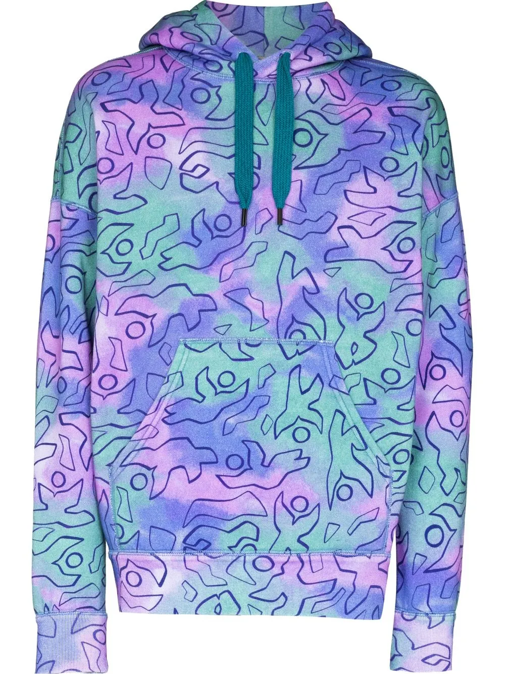 

Isabel Marant hoodie con estampado tie-dye - Morado