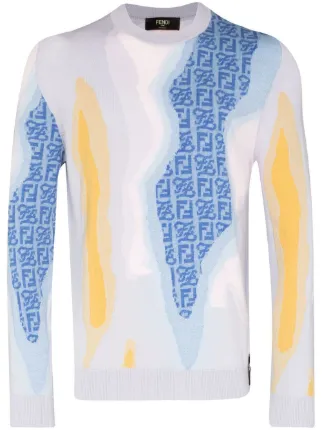 Fendi Earth-pattern crew-neck Jumper 
