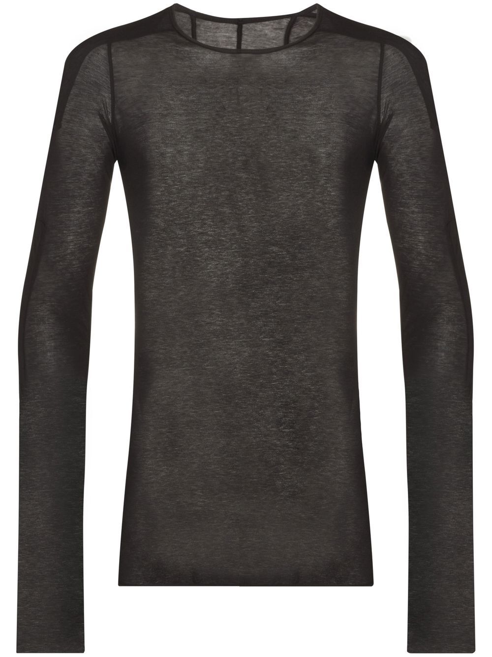 

Rick Owens DRKSHDW long-sleeved semi-sheer T-shirt - Black