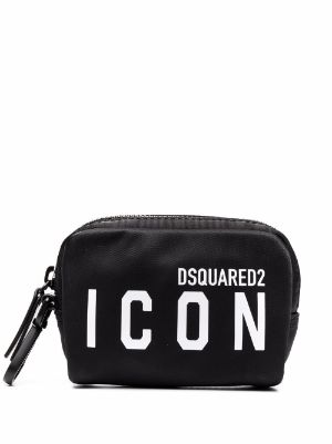 DSquared² Synthetic Logo-print Make-up Bag in Black Save 41% Womens Bags Makeup bags and cosmetic cases 