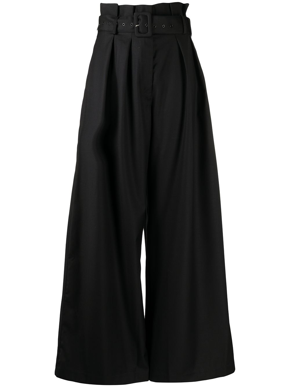 

Anna Quan belted high-waist palazzo trousers - Black