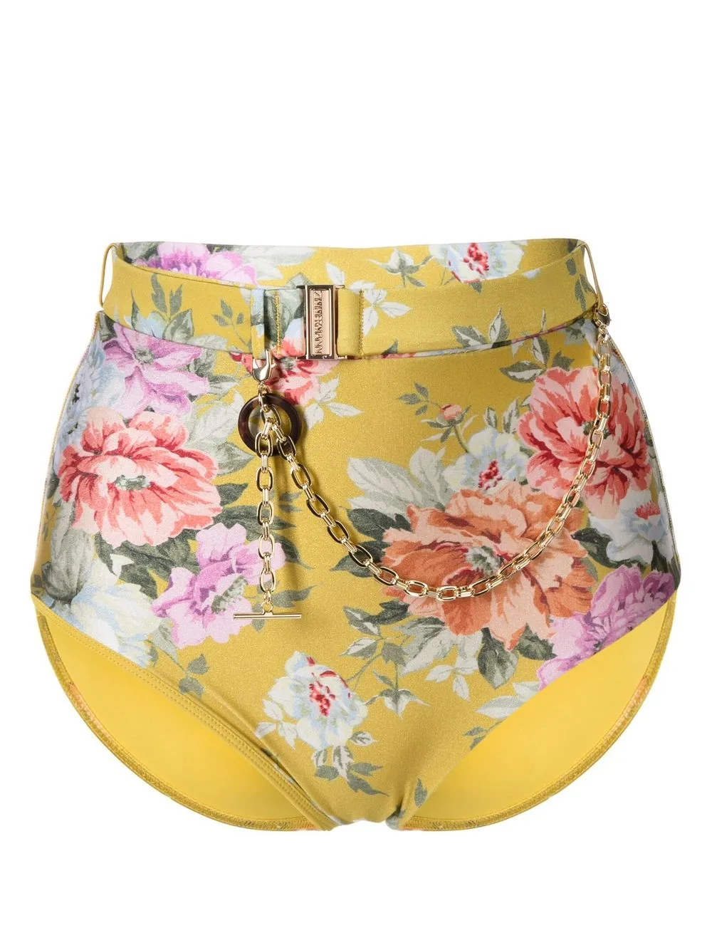 

ZIMMERMANN floral high-waisted bikini bottom - Yellow