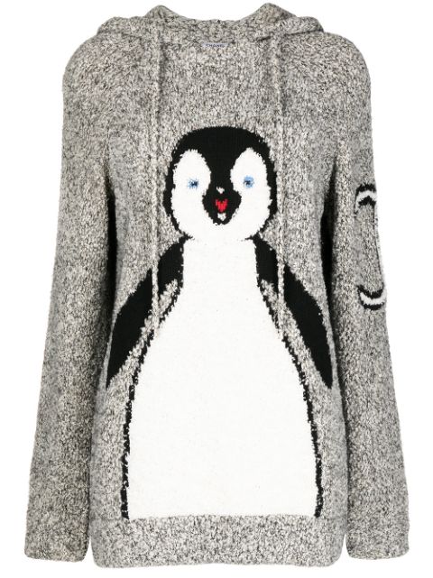 HOT SALE CHANEL 2007 penguin motif knitted hoodie Women