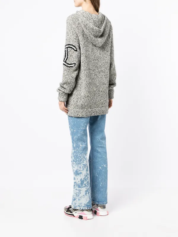 CHANEL 2007 Fall Penguin ペンギン　ニット　セーター CHANEL 2007年製 ボーダーパターンペンギンCCマークニット