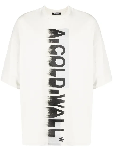 A-COLD-WALL* blurred logo-print T-shirt