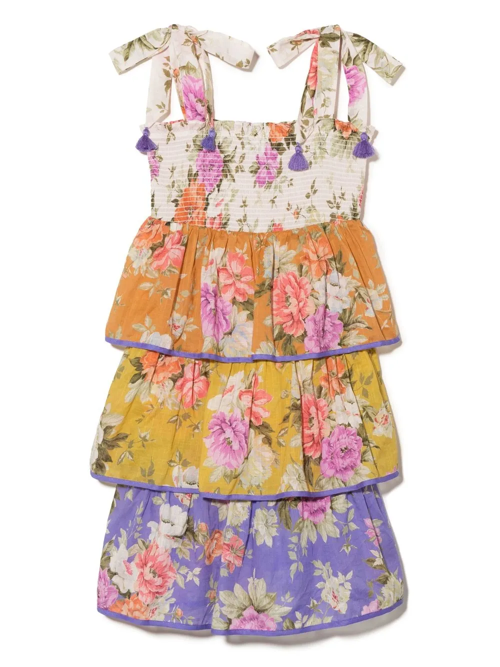 

ZIMMERMANN Kids vestido Pattie - Amarillo