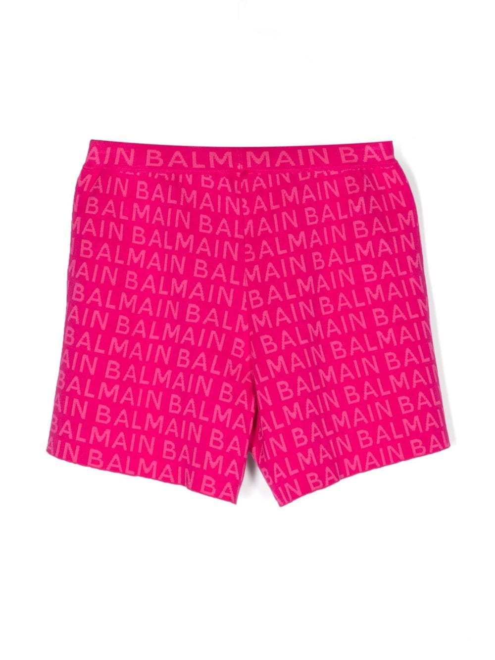 Image 2 of Balmain Kids logo-print button-detail shorts